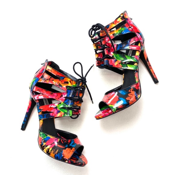 Steve Madden Shoes - Steve Madden Micahh Floral Splash High Heels